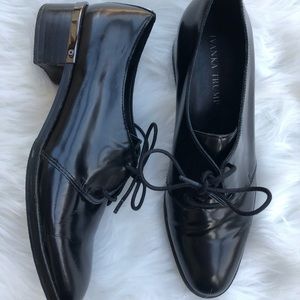 Ivanka Trump Black Patent Oxfords